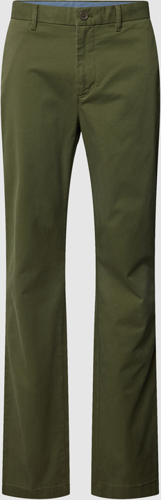 Zielone spodnie Tommy Hilfiger z bawełny w stylu casual