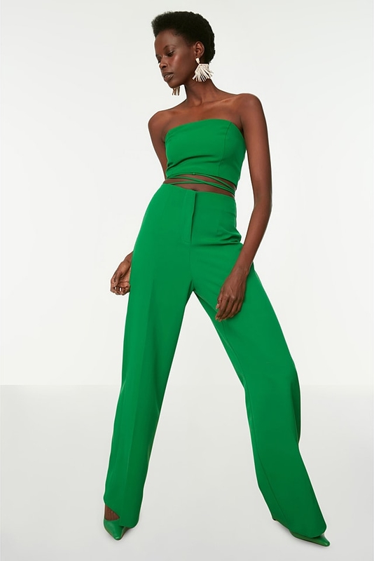 Zielone spodnie Trendyol
