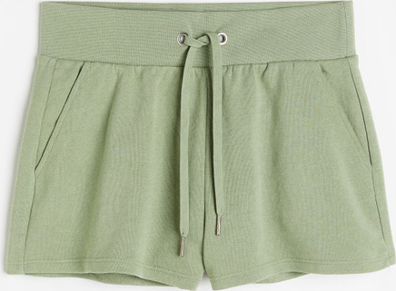 Zielone szorty H & M z dresówki