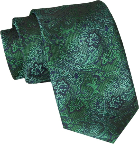 Zielony krawat Angelo Di Monti