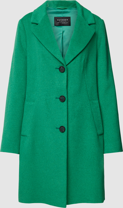 Zielony płaszcz Betty Barclay z bawełny krótki