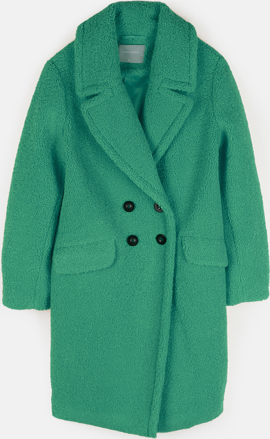 Zielony płaszcz Gate bez kaptura w stylu casual oversize