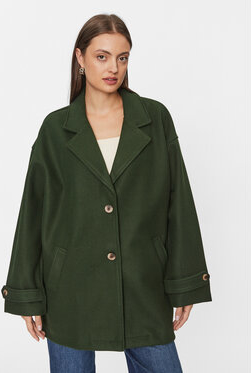 Zielony płaszcz Noisy May w stylu casual