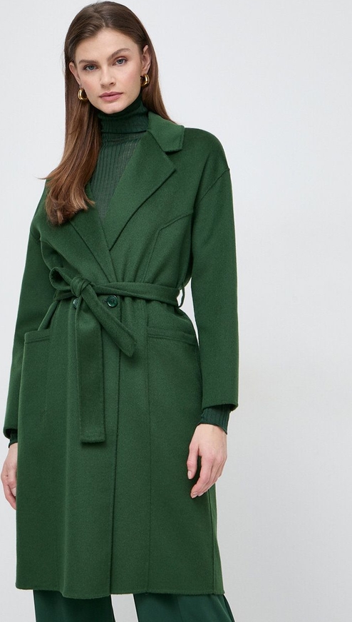 Zielony płaszcz Patrizia Pepe w stylu casual