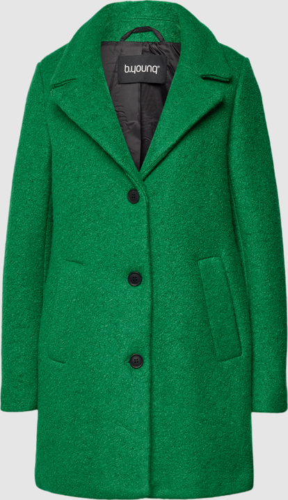 Zielony płaszcz Peek&Cloppenburg w stylu casual taliowana z wełny