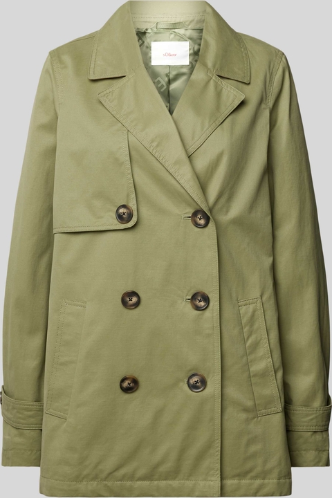 Zielony płaszcz S.Oliver bez kaptura w stylu casual
