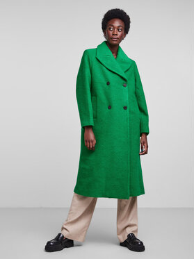 Zielony płaszcz YAS z wełny
