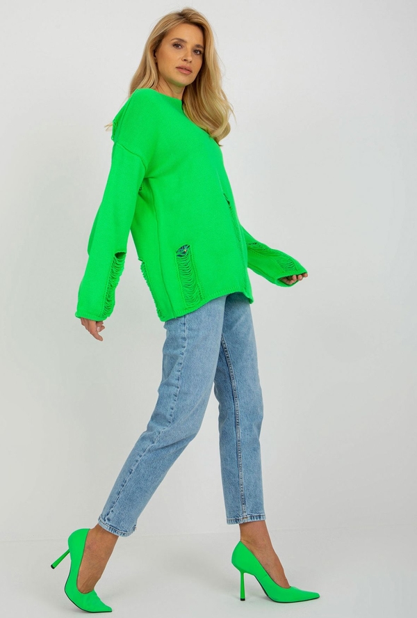 Zielony sweter Badu w stylu casual