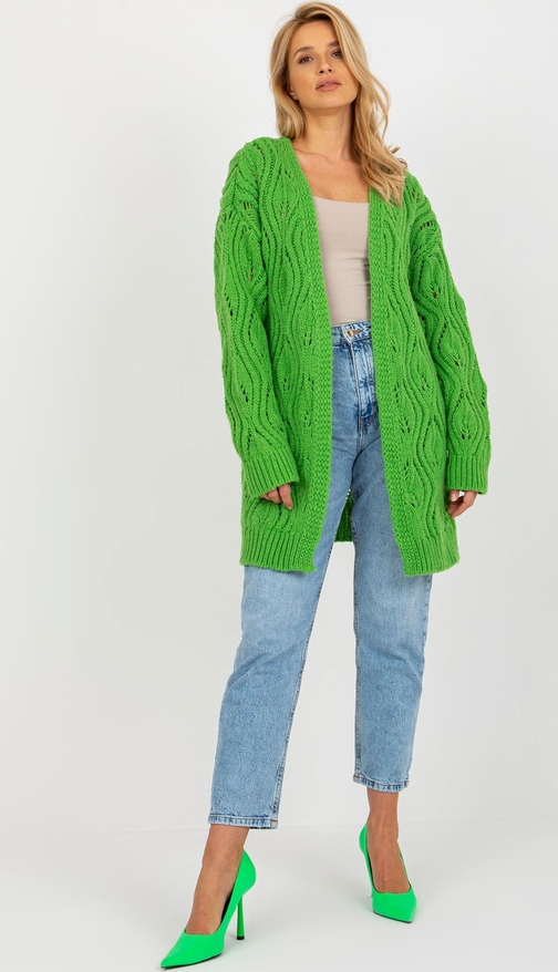 Zielony sweter Badu z wełny