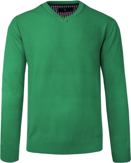 Zielony sweter Bartex z tkaniny w stylu casual
