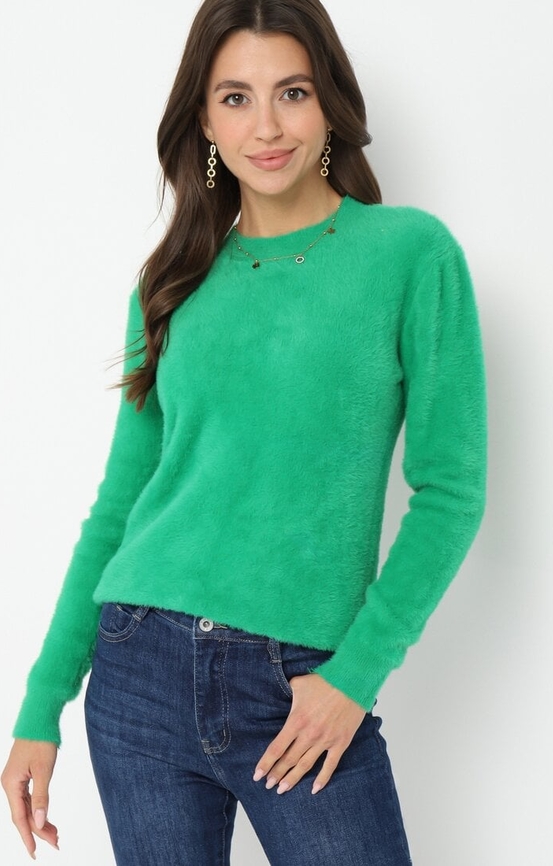 Zielony sweter born2be z tkaniny
