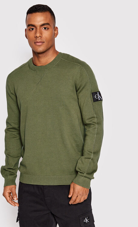 Zielony sweter Calvin Klein w stylu casual