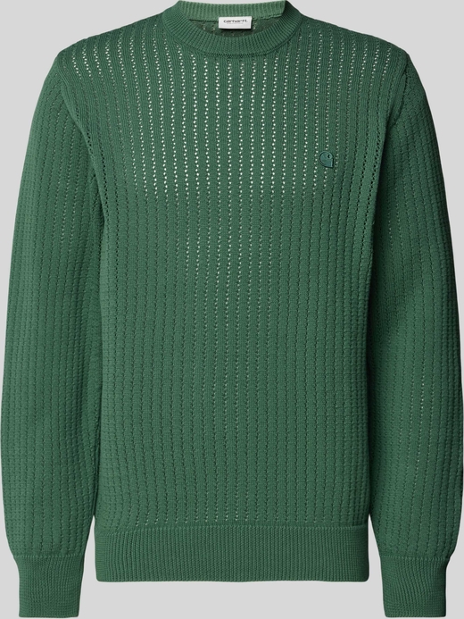 Zielony sweter Carhartt WIP w stylu casual z okrągłym dekoltem