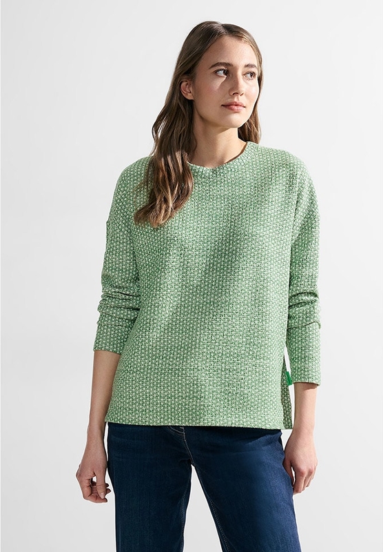 Zielony sweter Cecil w stylu casual z bawełny