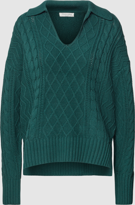 Zielony sweter Christian Berg Woman z bawełny