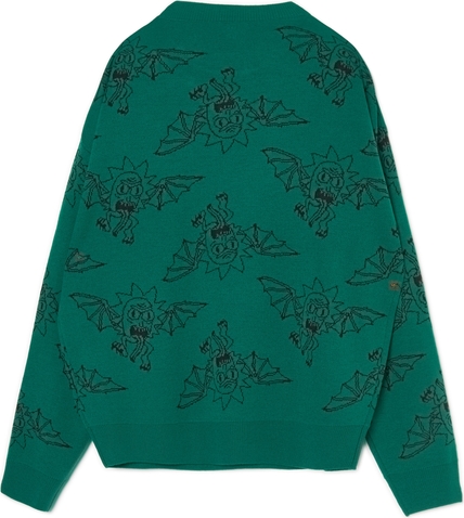 Zielony sweter Cropp z okrągłym dekoltem