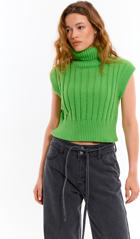 Zielony sweter Gate w stylu casual