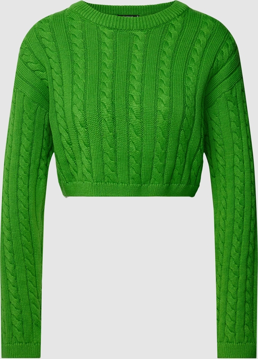 Zielony sweter Gina Tricot w stylu casual z bawełny