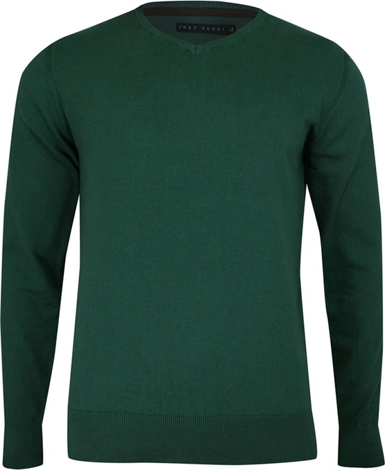 Zielony sweter Just yuppi z bawełny