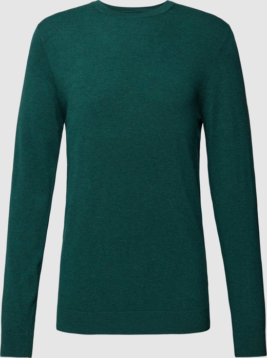 Zielony sweter McNeal z okrągłym dekoltem
