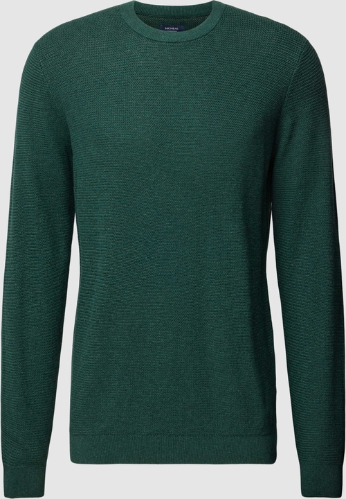Zielony sweter McNeal z okrągłym dekoltem