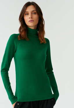 Zielony sweter MODIVO w stylu casual