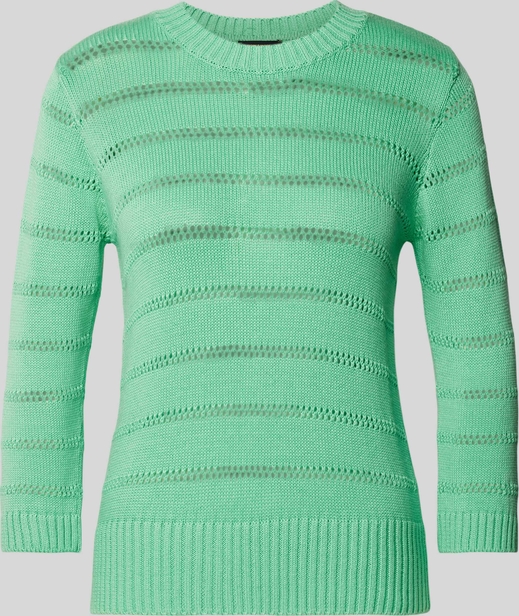 Zielony sweter More & More z bawełny