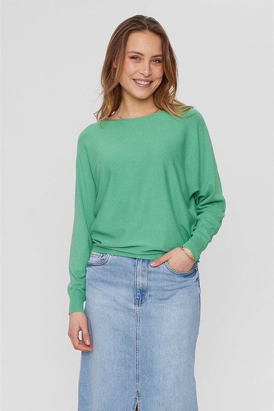 Zielony sweter Numph w stylu casual