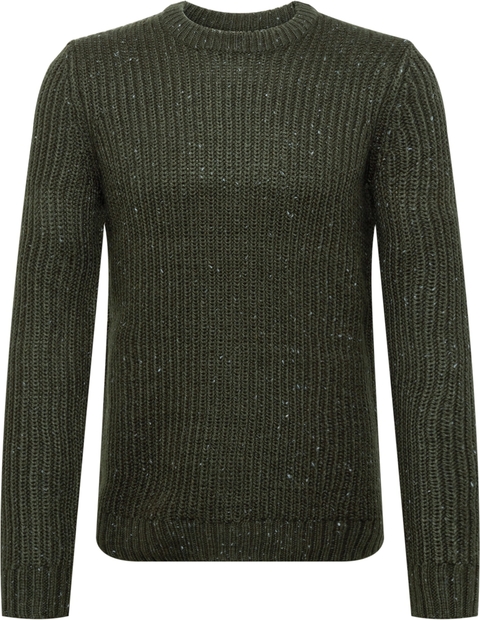 Zielony sweter Only & Sons w stylu casual z okrągłym dekoltem