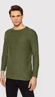 Zielony sweter Only & Sons z okrągłym dekoltem