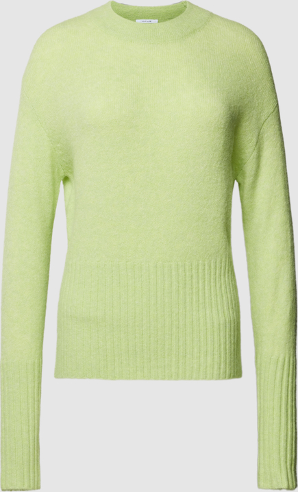 Zielony sweter Opus z moheru w stylu casual