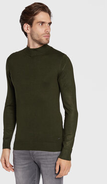 Zielony sweter Petrol Industries z okrągłym dekoltem w stylu casual