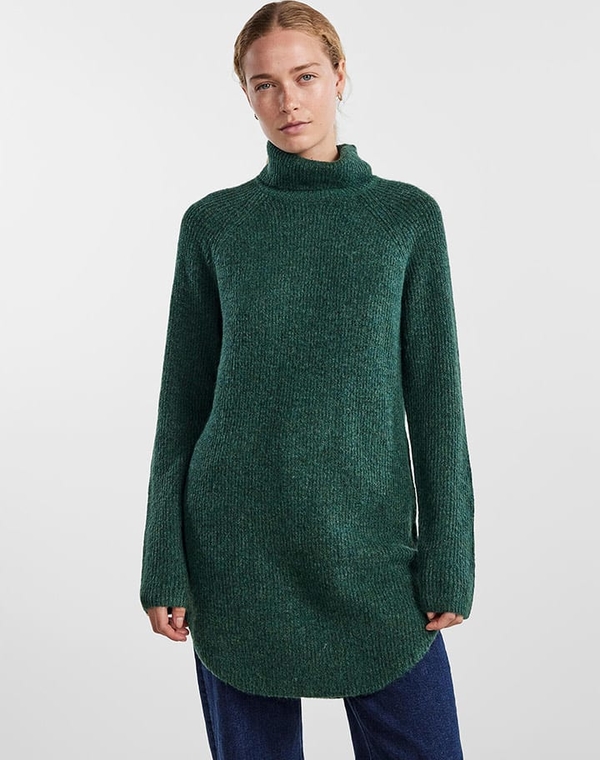 Zielony sweter Pieces w stylu casual