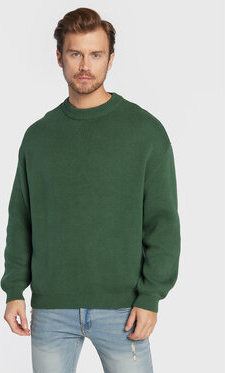 Zielony sweter Redefined Rebel z okrągłym dekoltem