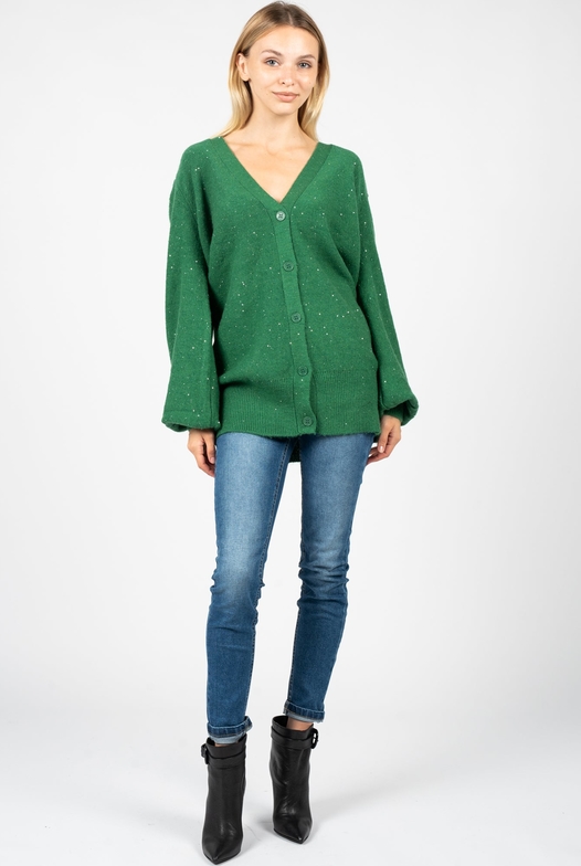 Zielony sweter Silvian Heach z dzianiny w stylu casual