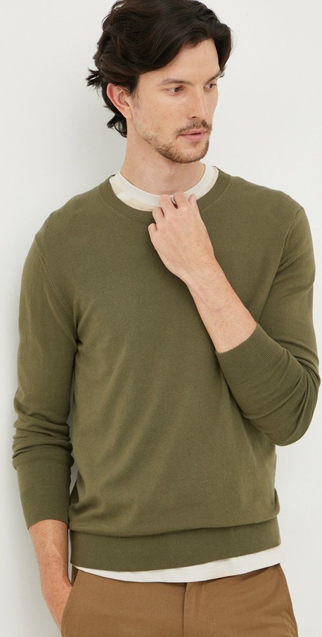 Zielony sweter Sisley z dzianiny w stylu casual