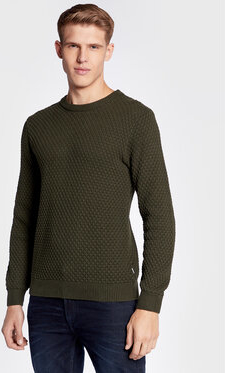 Zielony sweter Solid w stylu casual