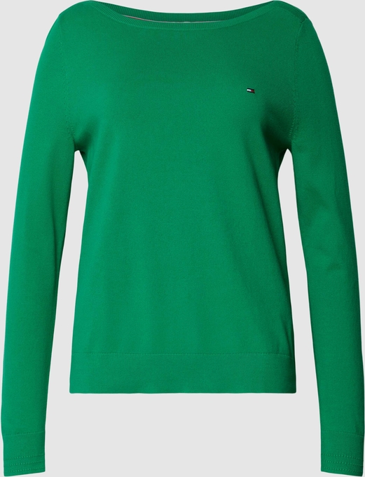 Zielony sweter Tommy Hilfiger z bawełny