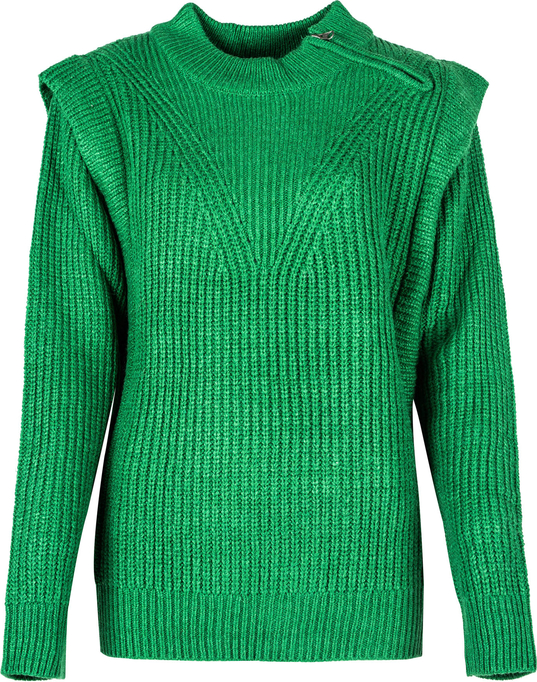 Zielony sweter ubierzsie.com w stylu casual