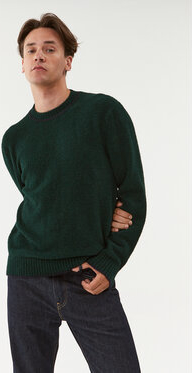 Zielony sweter United Colors Of Benetton w stylu casual z okrągłym dekoltem