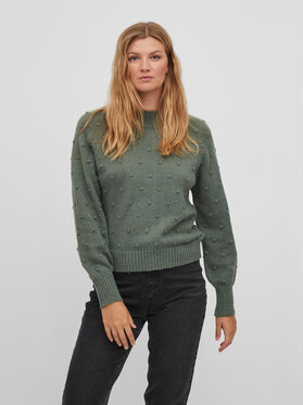 Zielony sweter Vila w stylu casual