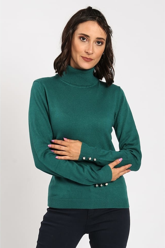 Zielony sweter William De Faye w stylu casual z kaszmiru