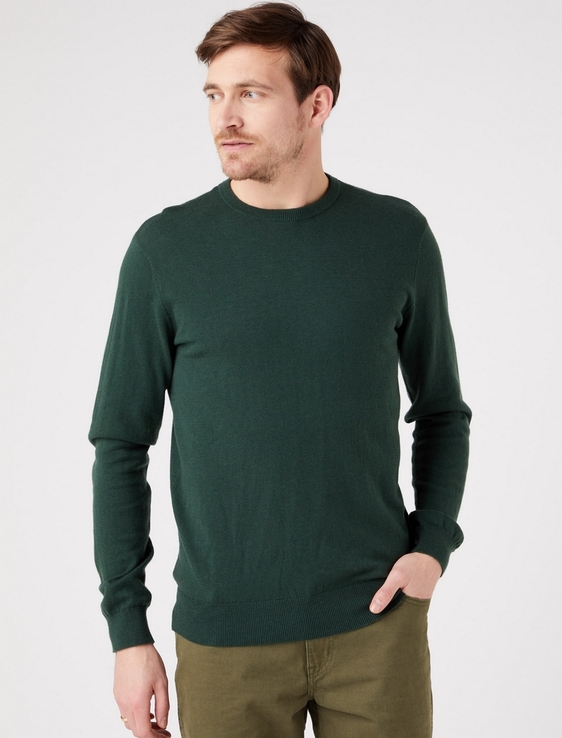 Zielony sweter Wrangler z bawełny