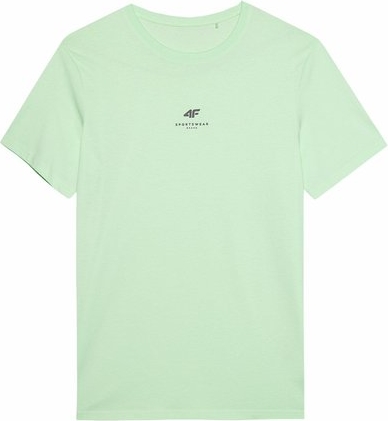 Zielony t-shirt 4F w sportowym stylu z krótkim rękawem