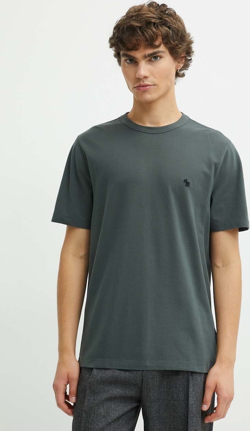 Zielony t-shirt Abercrombie & Fitch w stylu casual