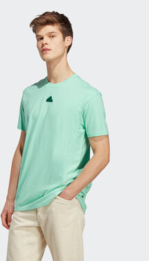 Zielony t-shirt Adidas w stylu casual