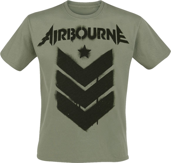 Zielony t-shirt Airbourne w młodzieżowym stylu z krótkim rękawem