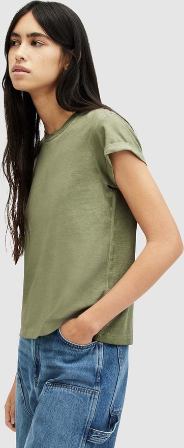 Zielony t-shirt AllSaints z krótkim rękawem