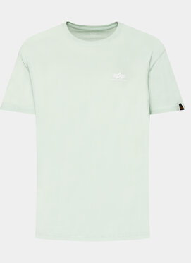 Zielony t-shirt Alpha Industries z krótkim rękawem w stylu casual