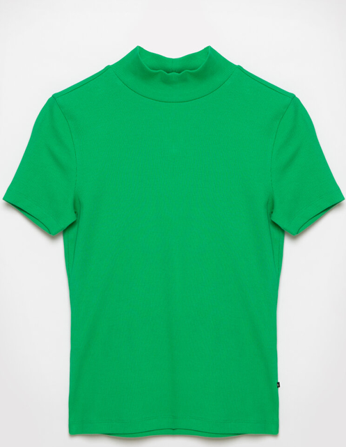 Zielony t-shirt Big Star w stylu casual z golfem